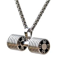 Fashion Barbell Pendant Necklace sku image 3