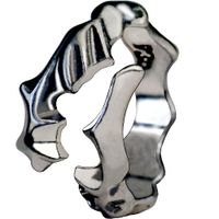 Retro Geometric Open Dragon Power Three-color Ring sku image 1