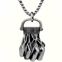 Simple Fist Stainless Steel Necklace Wholesale sku image 3