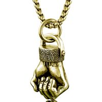 Simple Fist Stainless Steel Necklace Wholesale sku image 2