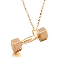 Simple Dumbbell Pendant Fitness Alloy Necklace sku image 2