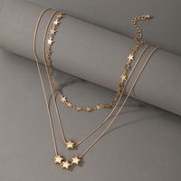 New Fashion Five-pointed Star Pendant Multi-layer Necklace main image 3