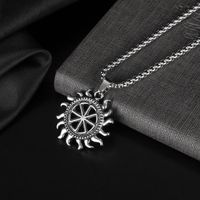 Hip-hop Sun Hollow Alloy Necklace Wholesale main image 4