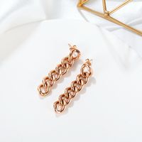 Simple Stainless Steel Chain Earrings Wholesale main image 3