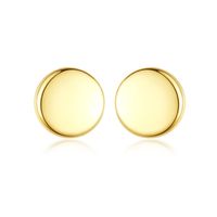 Einfache Glänzende Runde Silberne Ohrringe main image 1