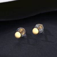 Simple Glossy Round Silver Earrings main image 4