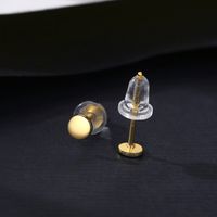 Einfache Glänzende Runde Silberne Ohrringe main image 5