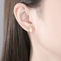 Retro Diamond Geometric Silver Earrings Wholesale main image 3