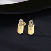 Retro Diamond Geometric Silver Earrings Wholesale main image 4