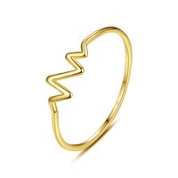 Fashion Electrocardiogram S925 Silver Ring Wholesale main image 1