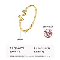 Fashion Electrocardiogram S925 Silver Ring Wholesale main image 6