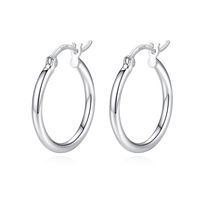 Simple Semicircle Silver Earring Wholesale main image 1