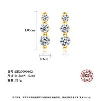 Simple Zircon Geometric Silver Earrings Wholesale main image 6