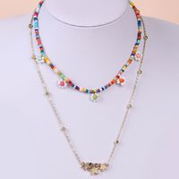Bohemian Flower Multi-layer Resin Necklace main image 3