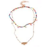 Bohemian Flower Multi-layer Resin Necklace main image 6
