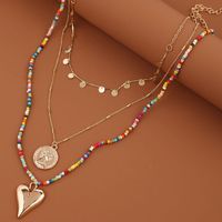 Bohemian Heart-shape Miyuki Beads Multi-layer Necklace main image 2