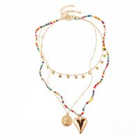 Bohemian Heart-shape Miyuki Beads Multi-layer Necklace main image 6