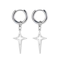 Simple Star Stainless Steel Earrings Wholesale main image 1