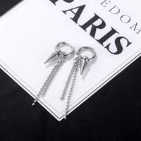 Korea Fashion Tassel Chain Stainless Steel Awl Earrings main image 3