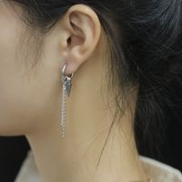 Korea Fashion Tassel Chain Stainless Steel Awl Earrings main image 5