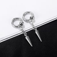 Simple Chain Awl Stainless Steel Earrings main image 3