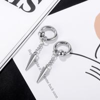 Simple Chain Awl Stainless Steel Earrings main image 4