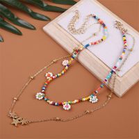 Bohemian Flower Multi-layer Resin Necklace sku image 1