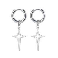 Simple Star Stainless Steel Earrings Wholesale sku image 1