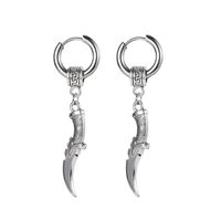Retro Small Circle Stainless Steel Earrings sku image 1