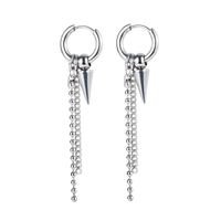 Korea Fashion Tassel Chain Stainless Steel Awl Earrings sku image 1