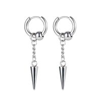 Simple Chain Awl Stainless Steel Earrings sku image 1