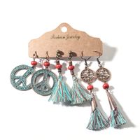 Bohemian Retro Tassel Earring Set sku image 1