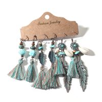 Bohemian Retro Tassel Earring Set sku image 5