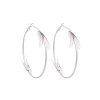 Ig Style Fashion Fabric Butterfly Alloy Hoop Earrings main image 6