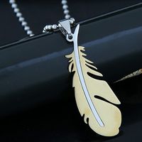 Fashion Feather Stainless Steel Necklace main image 1