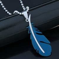 Fashion Feather Stainless Steel Necklace main image 3