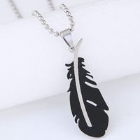 Fashion Feather Stainless Steel Necklace main image 6