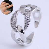 Korean Copper Zircon Open Ring main image 4