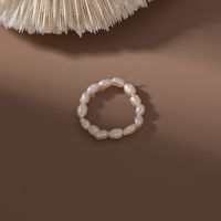 Simple Natural Freshwater Pearl Ring sku image 3