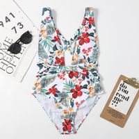 Strappy Printed One-piece Sexy Swimsuit sku image 13