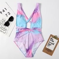 Strappy Printed One-piece Sexy Swimsuit main image 1