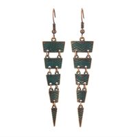 Retro Triangle Alloy Long Earrings main image 6