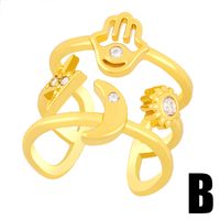 European And American Trendy Metal Moon Lightning Ring Cold Style Design Ins Fashion Personalized Index Finger Ring Female Rik17 main image 4