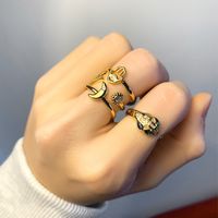 European And American Trendy Metal Moon Lightning Ring Cold Style Design Ins Fashion Personalized Index Finger Ring Female Rik17 main image 6