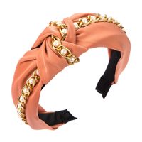 New Fashion Metal Chain Fabric Knotted Hair Band main image 6