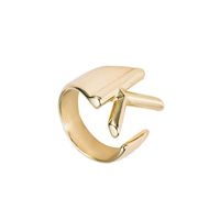 Fashion Copper Plated English Alphabet Open Ring main image 6