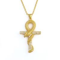 Snake Cross Pendant Necklace main image 6