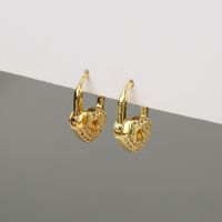 Ins Minimalist Creative Earrings Cross-border Hot Selling Fashion New Small Lock Stud Earrings Copper Fine Zircon-embedded Earrings Female Earrings main image 4