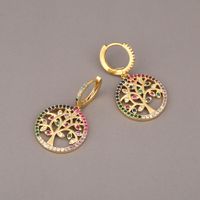 New Fashion Zircon Tree Of Life Earrings main image 3