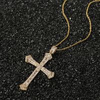 Cross Copper Zircon Pendant Fashion Necklace main image 5